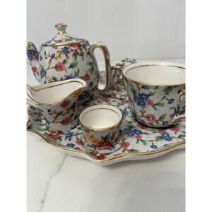 Old Collage Royal Winton "Old Cottage Chintz" Tea Set England VTG Collectibles